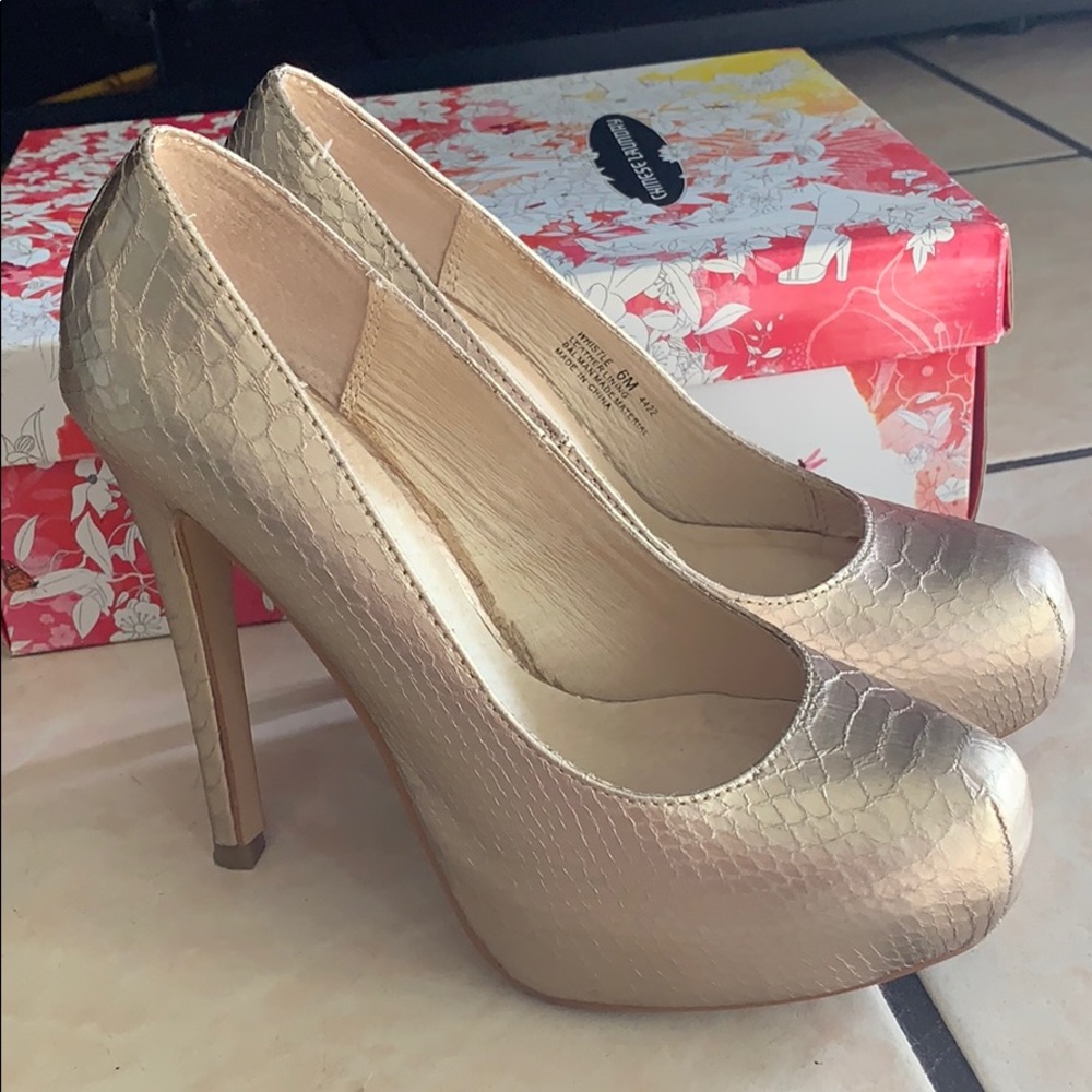 Chinese Laundry Gold High Heels